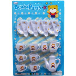 36 Wholesale 18pc Bear & Party Tea Play Set In Blister Card
