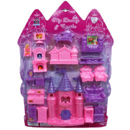 24 Wholesale Dream Castle W/furniture In Blistered Card