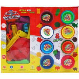 18 Units of Creative Plasticine Play Set In Color Window Box - Clay & Play Dough