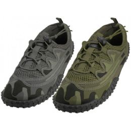 36 Wholesale Men Camouflage Lace Up Wave Water Shoes