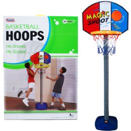 6 Wholesale 60"h Plastic Basketball Play Set W/21" Backboard In Color Box
