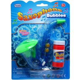 48 Wholesale Musical Bubbles Saxophone With Light