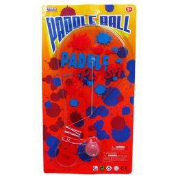 96 Pieces 10.5" Paddle Ball - Summer Toys