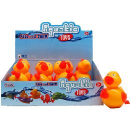 48 Wholesale 6" Pull String Water Toys(duck) In 8pc Display Box