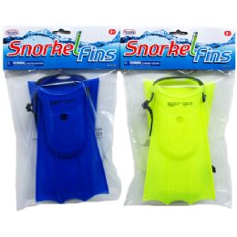 48 Pieces 8" Swimming Fins Set In Poly Bag W/header - Inflatables