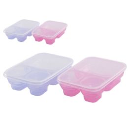 48 Wholesale 3 Section Food Container