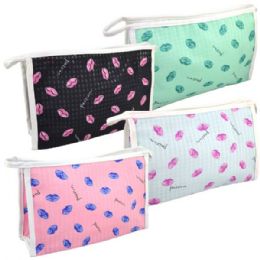 48 Units of Cosmetic Bag Assorted Colors Large - Cosmetic Cases
