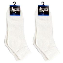 120 Wholesale Diabetic Ankle Socks White 9-11