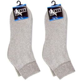 120 Pairs Diabetic Ankle Socks Gray 10-13 - Men's Diabetic Socks