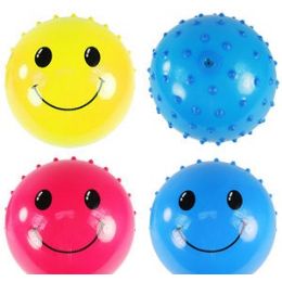 96 Wholesale Smiley Face Pearlized Knobby Balls