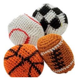 24 Pieces Knitted Sport Footbags - Balls