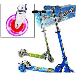6 Pieces 3-Wheel Scooter W/ Lightup Wheels - Summer Toys