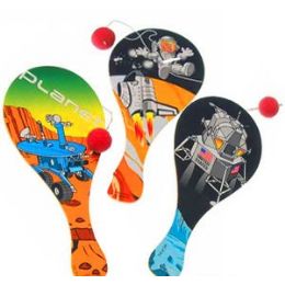 144 Pieces Space Paddle Balls - Summer Toys