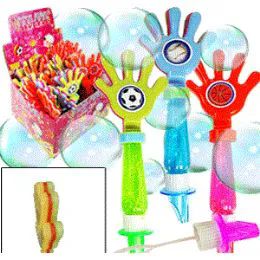 96 Wholesale 3-IN-1 Sports Hand Clapper Bubble Whistles.