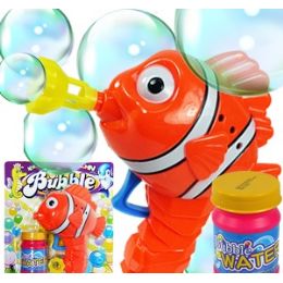 48 Pieces Friction Powered Clown Fish Bubble Guns. - Bubbles
