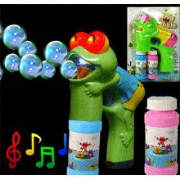 24 Wholesale Flashing Frog Bubble Guns W/sound