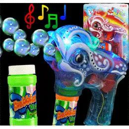 24 Wholesale Flashing Octopus Bubble Guns W/music