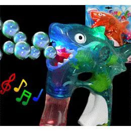 24 Wholesale Light Up Shark Bubble Guns With Music.
