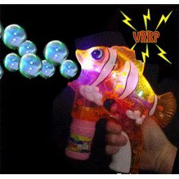 24 Wholesale Flashing Clownfish Bubble Gun W/ Sound.