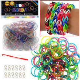 192 Pieces Glitter D.i.y .loom Bands - Craft Kits