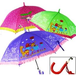 48 Wholesale Kid's Ruffled Umbrellas
