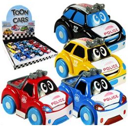144 Wholesale Friction Powered Die Cast Police Cars.