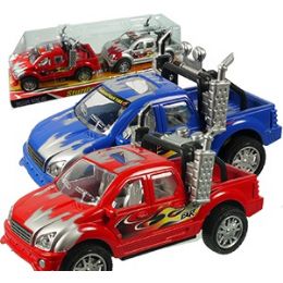 24 Wholesale 2 Piece Friction Powered Pickup Truck Sets.