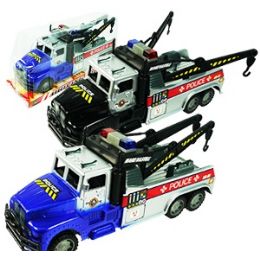 24 Wholesale Friction Powered Police Tow Trucks