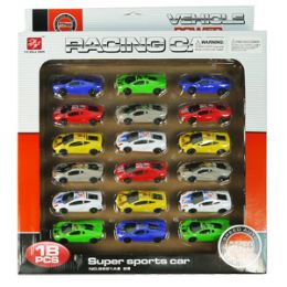 12 Wholesale 18 Piece Super Sports Car Sets