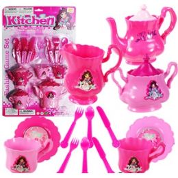 24 Wholesale 15 Piece Toy Tea Sets For Two.