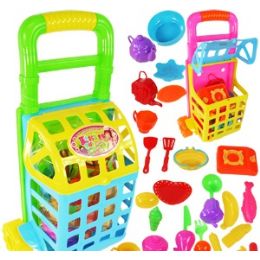 12 Wholesale 28 Piece Shopping Cart Playsets