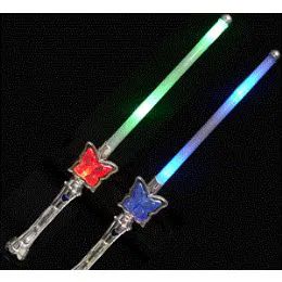 48 Wholesale Led Flashing Translucent Butterfly Wands