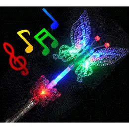 36 Wholesale Flashing Butterfly Wands With Music