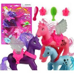 48 Wholesale 11 Piece Lovely Unicorn Pony Play Sets