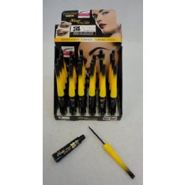 60 Units of Black Eyeliner [yellow/black Tube] - Eye Shadow & Mascara