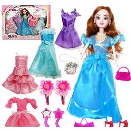8 Wholesale Amelia Fashion De Gala Doll Play Set