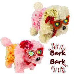 12 Pieces Walking Dogs With Skirts, Glasses & Sound - Plush Toys