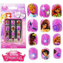 48 Wholesale Disney's Princess Kiddie PresS-On Nails