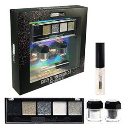 24 Pieces 5 Piece Silver Glitter Makeup Sets. - Cosmetics