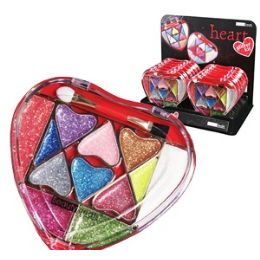 48 Pieces Heart Glitter Eyeshadow Kits - Eye Shadow & Mascara