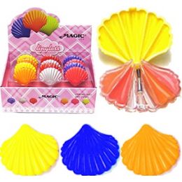192 Wholesale Magic Seashell Lip Gloss Compacts