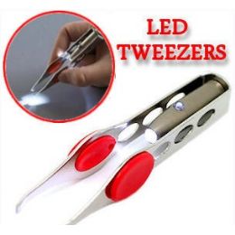 24 Pieces Led Tweezers - Scissors and Tweezers