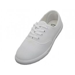 24 Wholesale Youth Canvas Shoes Sizes: 11-4