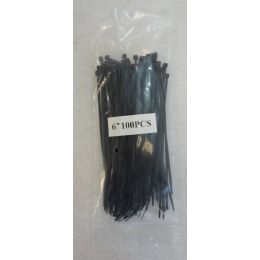 48 Wholesale 100pc 6" Cable Ties [black]