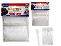 96 Units of Forks 40 Piece Mini - Disposable Cutlery