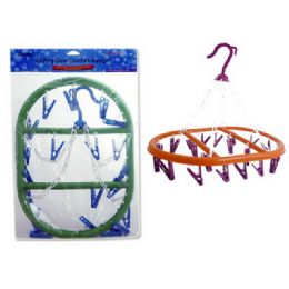 48 Wholesale Clothes Hanger Oval W/20pegs