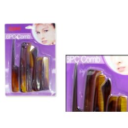 144 Wholesale 6 Piece Comb Set