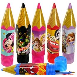 24 Wholesale Licensed Cartoon Pencil Cases.