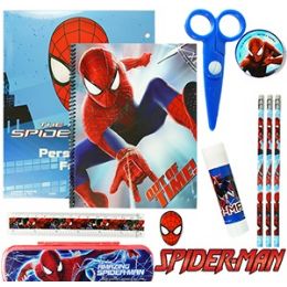 12 Pieces Spiderman 11-Piece Value Playpack - School Supply Kits