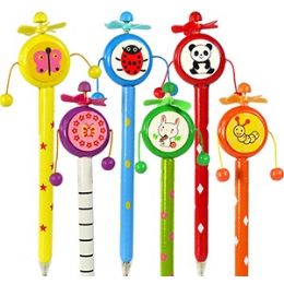 300 Units of Rattle Drum Pens. - Pencil Grippers / Toppers